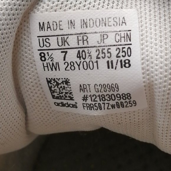 Adidas Womens Sneaker White Pink Trim Lace Up Walking Shoe Round Toe Low Top 8.5 - Picture 10 of 11